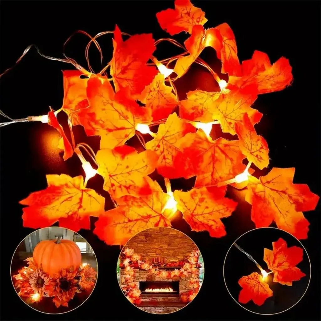 Red Maple Leaf Decorative String Light
