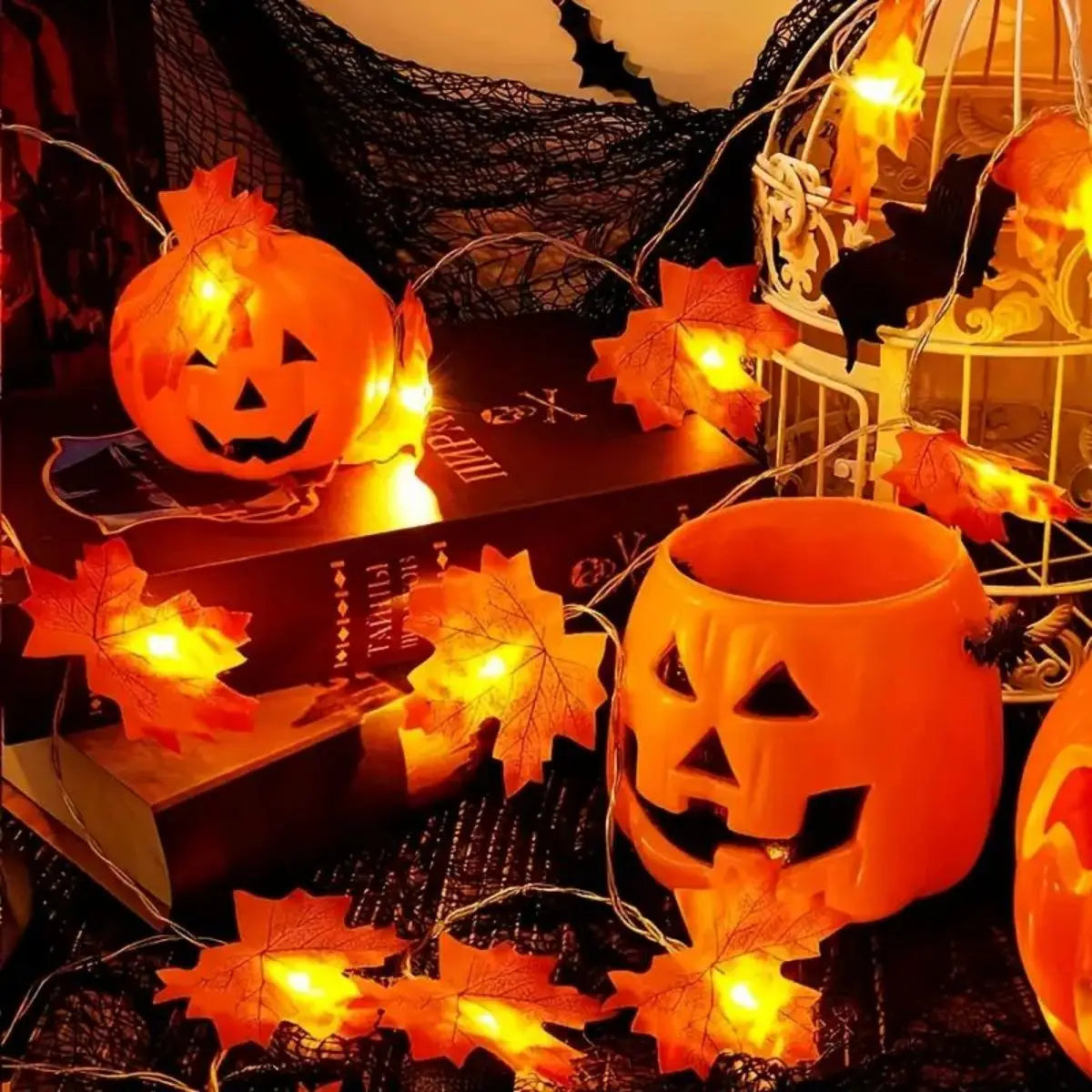 Red Maple Leaf Decorative String Light