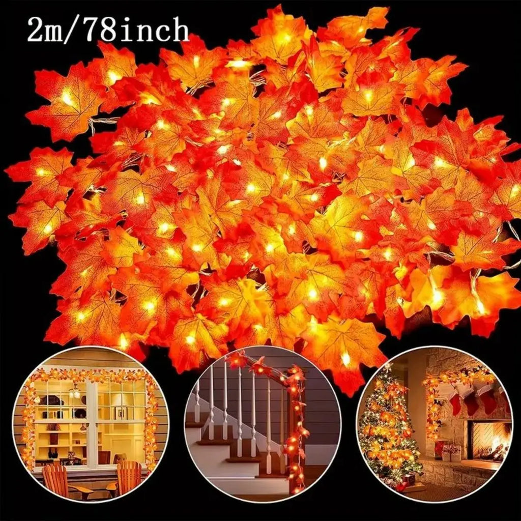 Red Maple Leaf Decorative String Light