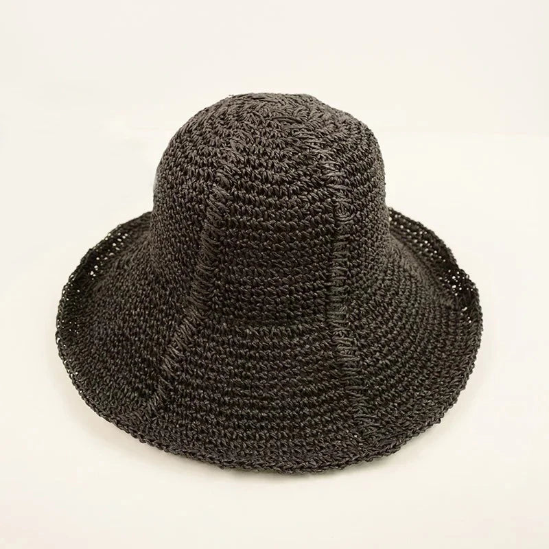 Women’s Crochet Straw Sun Hat