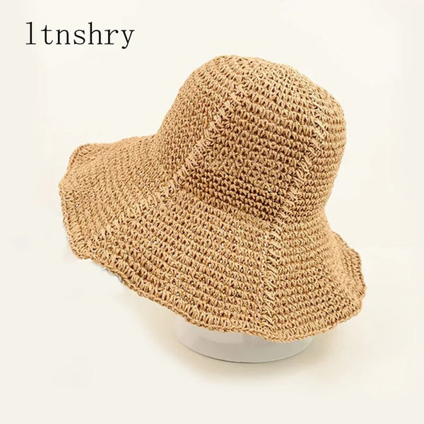 Women’s Crochet Straw Sun Hat
