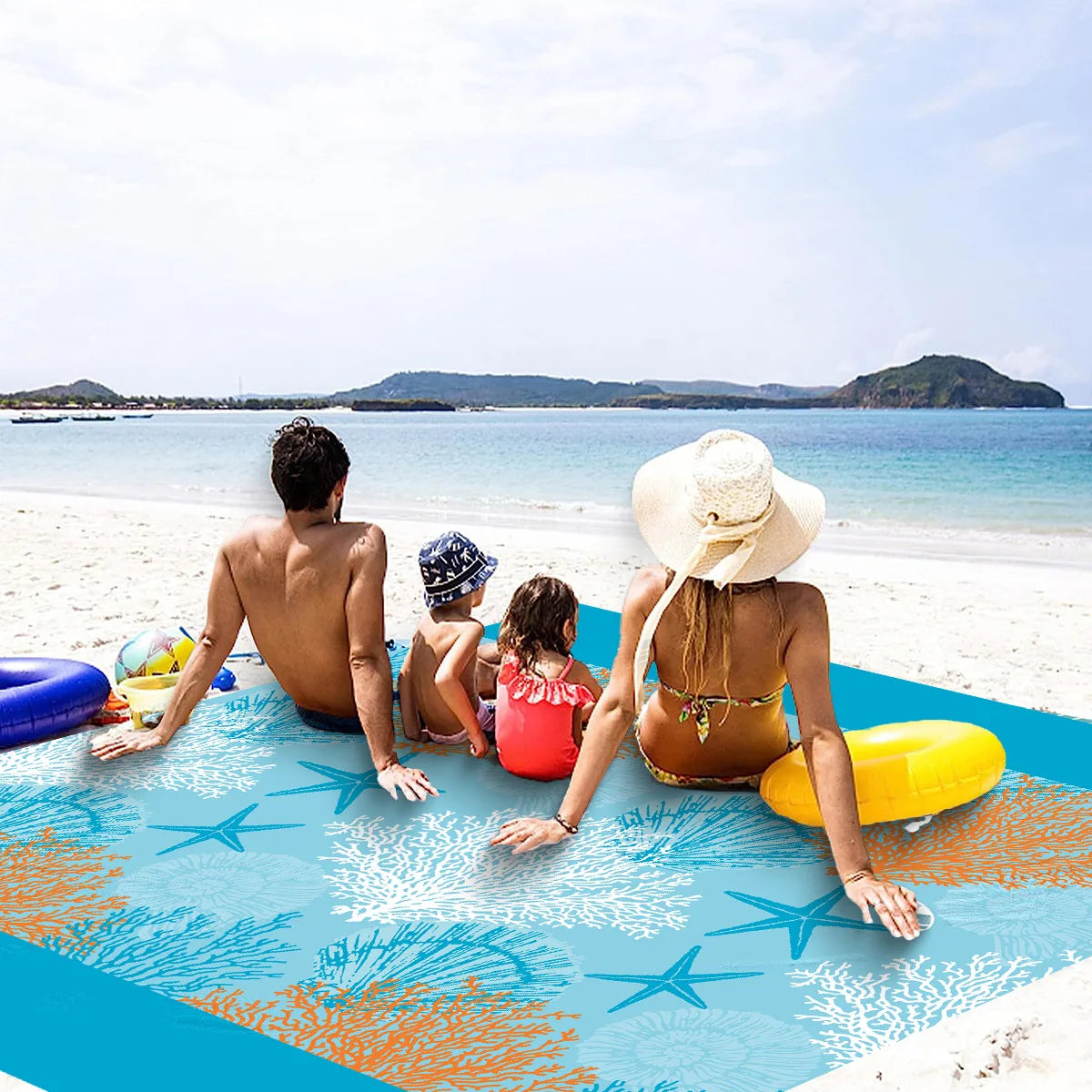 Beach Mat Outdoor Picnic Ultra-thin Campground Mat Waterproof Sand Proof Portable Moisture-proof Mat Pocket Blanket