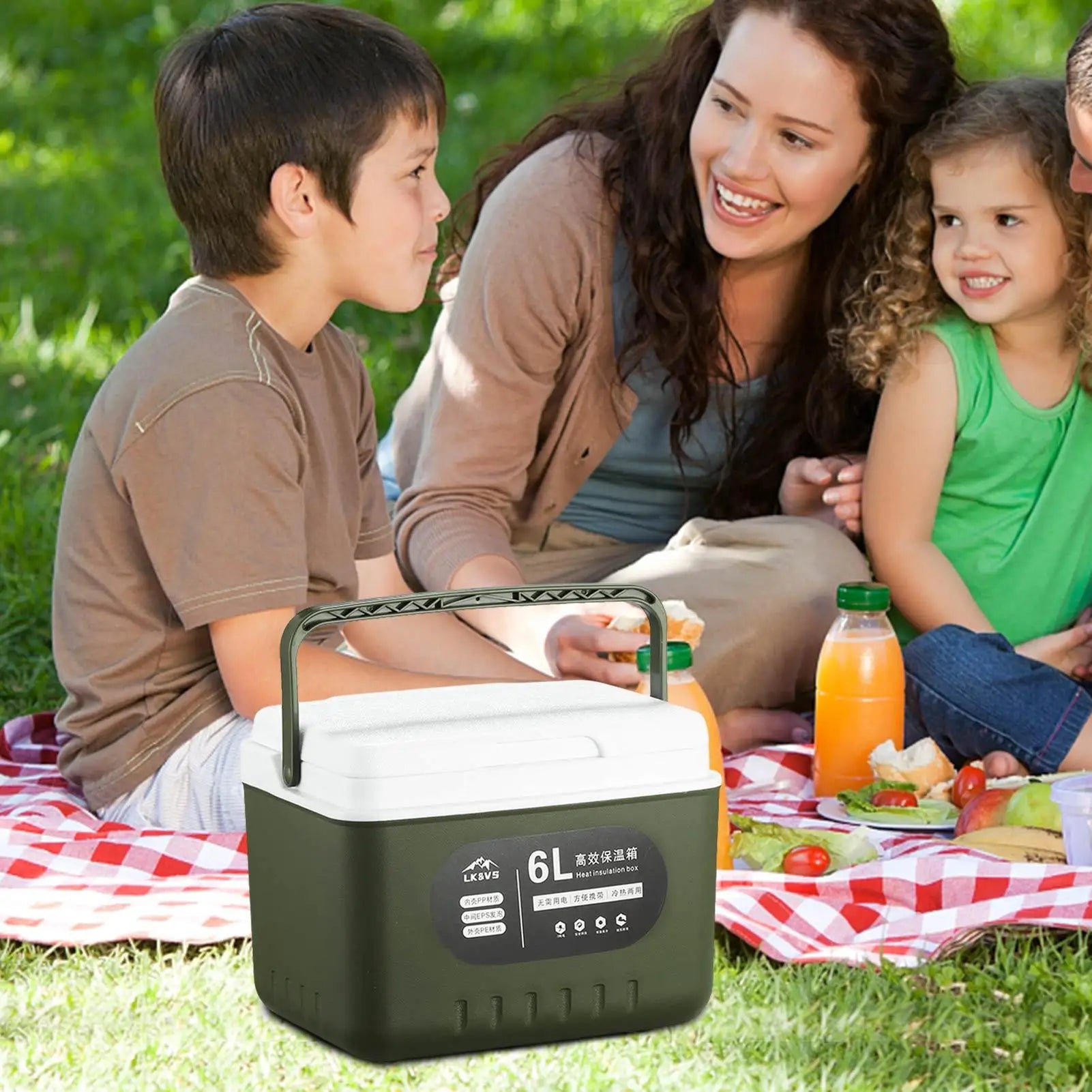 Camping Ice Coolers Box 6L Thermal Box Portable Outdoor Fridge Cooler Ice Bucket Picnic Keep Fresh Refrigerator for Camping
