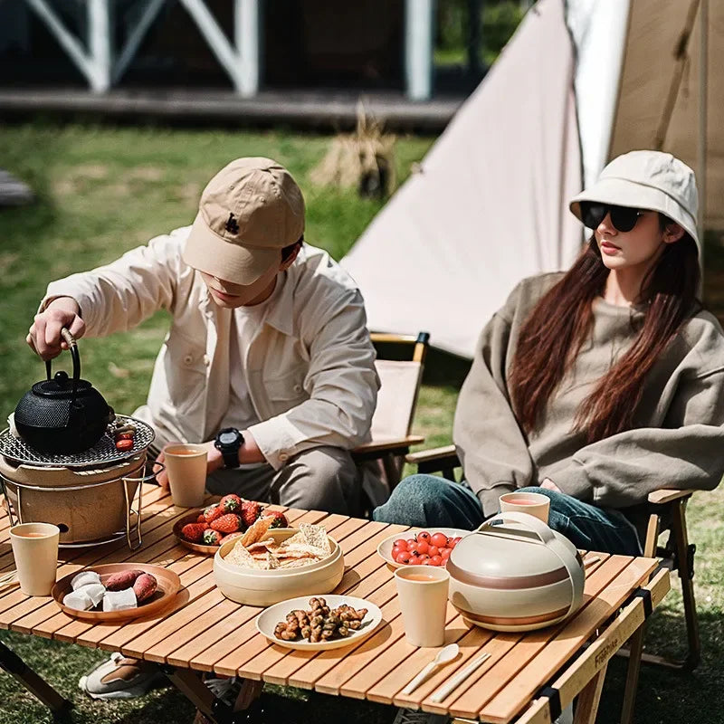 Outdoor Disposable Tableware, Portable Set, Camping Equipment Supplies, Plates, Essential Dishes for Picnics, Chopsticks, and A