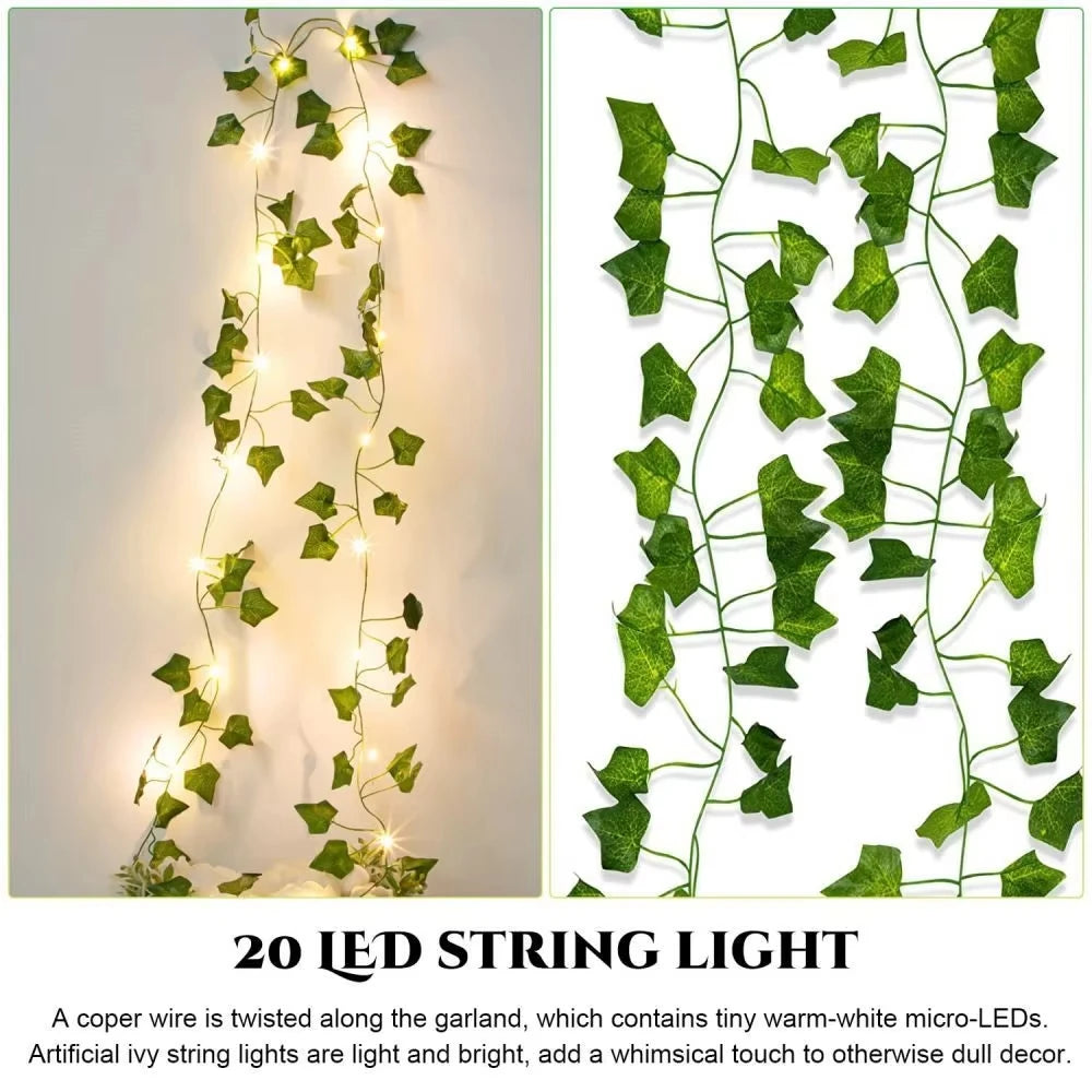 Ivy Leaf Outdoor Fairy String Lights