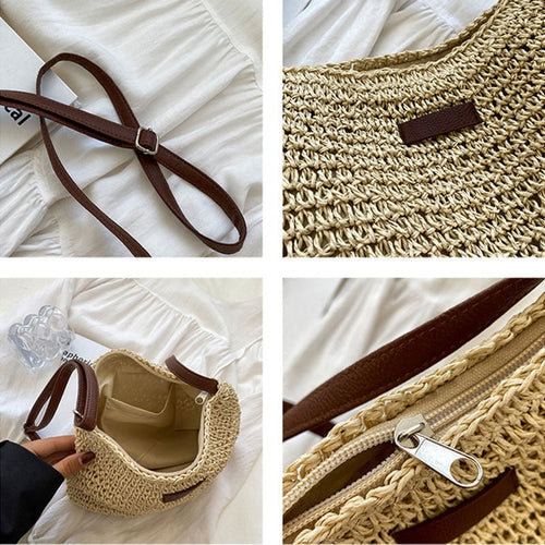 Casual Summer Straw Shoulder Bag