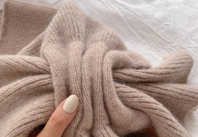 Cross Button Knit Winter Neck Scarf