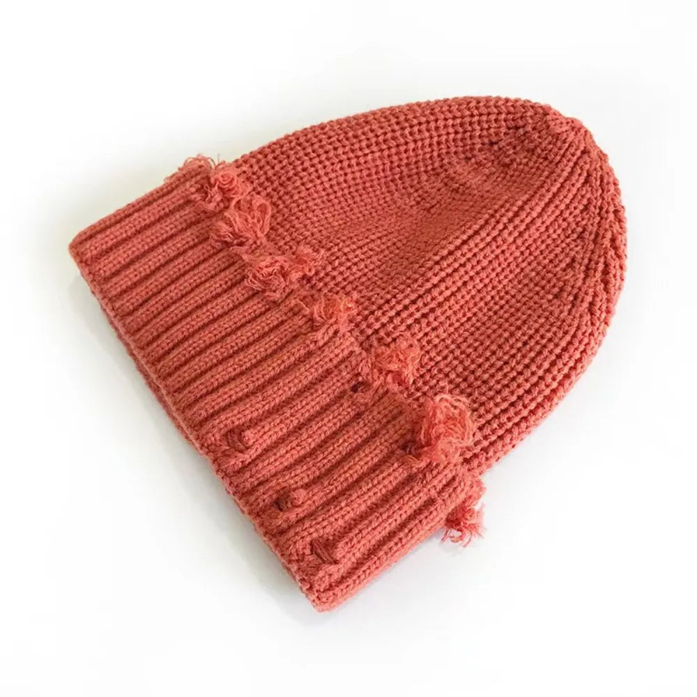 Broken Brim Knit Winter Beanie
