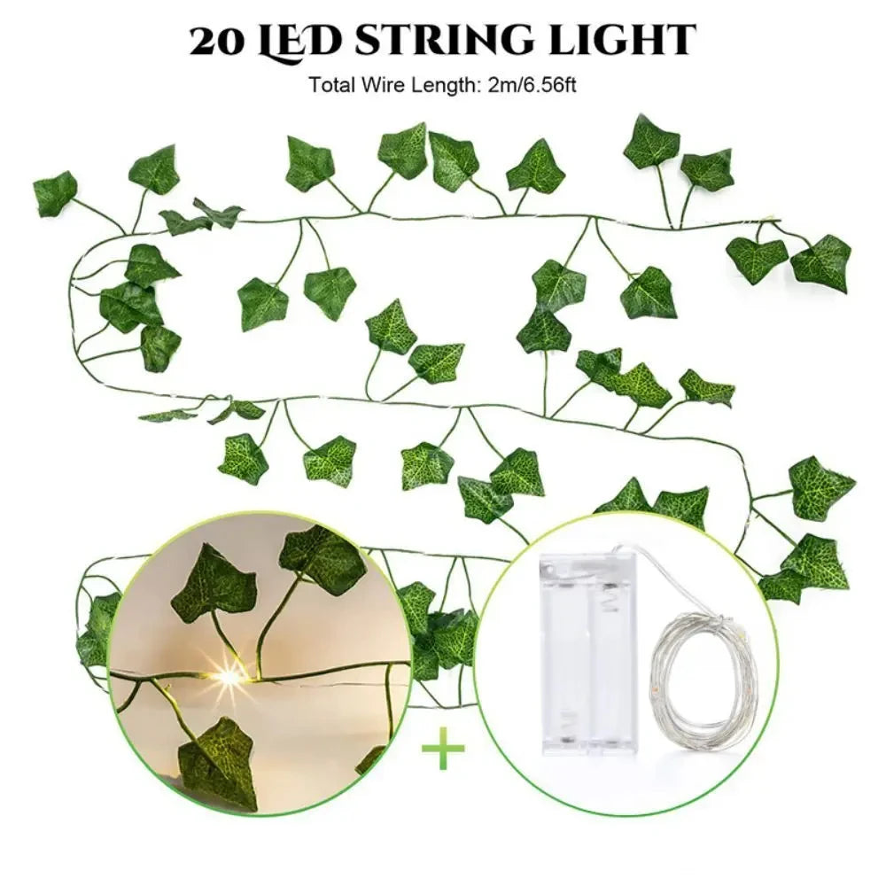 Ivy Leaf Outdoor Fairy String Lights