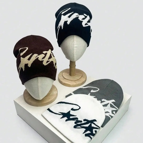 Vintage Jacquard Knit Beanie