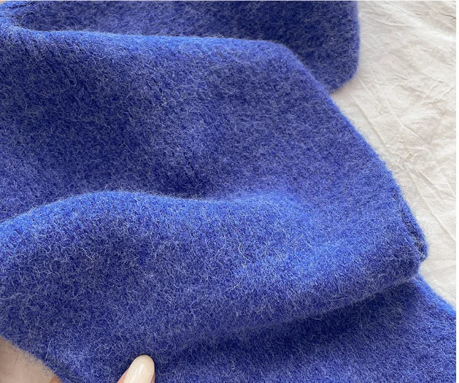 Cross Button Knit Winter Neck Scarf