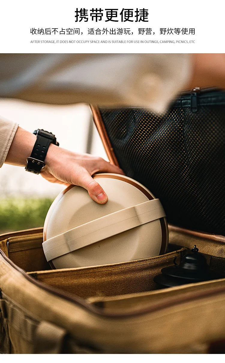 Outdoor Disposable Tableware, Portable Set, Camping Equipment Supplies, Plates, Essential Dishes for Picnics, Chopsticks, and A