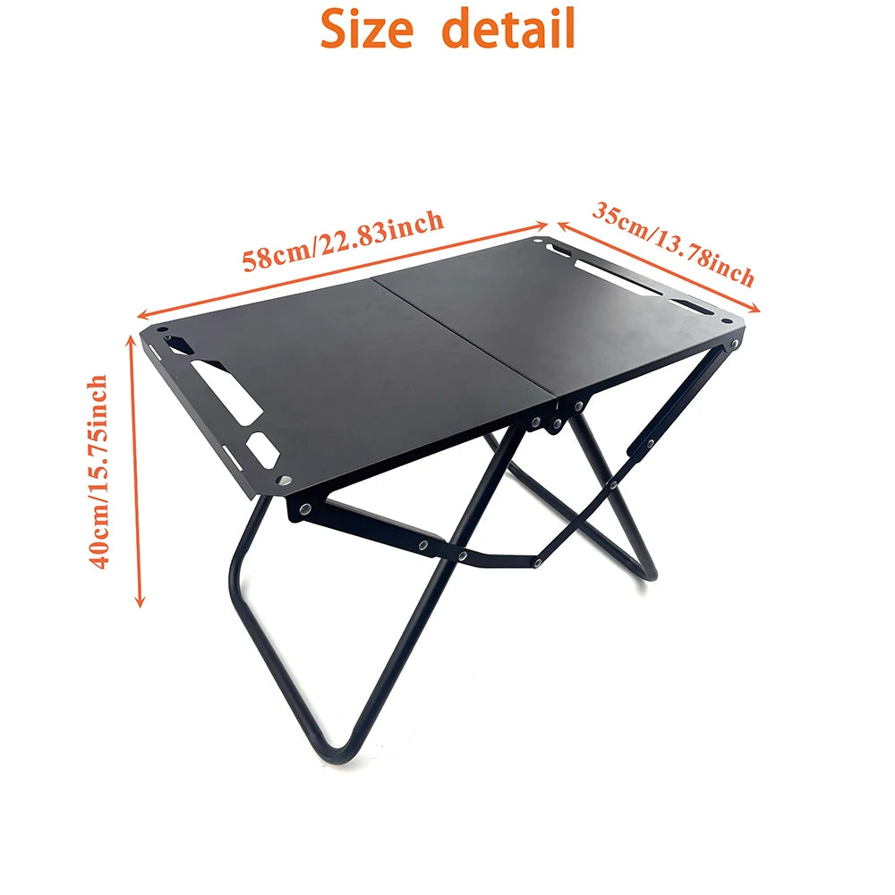 Portable  Picnic Table Beach Tables camping Table for Sand Foldable Edge With Hollowing Hangable items More Convenient