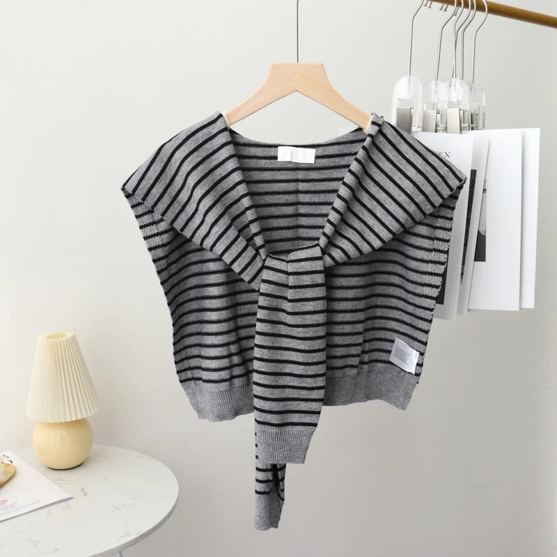 Korean Style Knit Shoulder Shawl Scarf