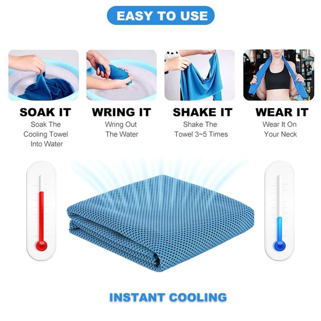 Cooling Towel Ice Towel Cooling Towels for Neck and Face Microfiber Cooling Towel for Gym, Travel, Yoga, Camping, Running