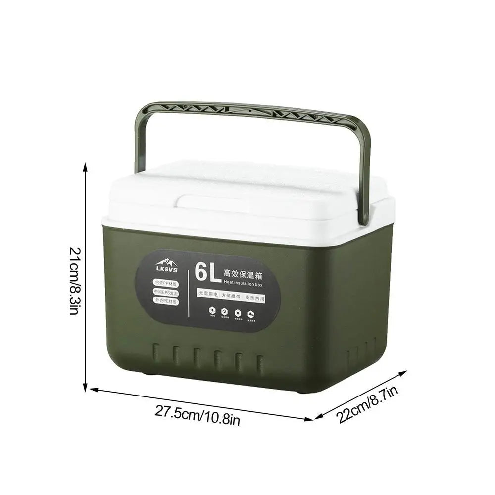 Camping Ice Coolers Box 6L Thermal Box Portable Outdoor Fridge Cooler Ice Bucket Picnic Keep Fresh Refrigerator for Camping