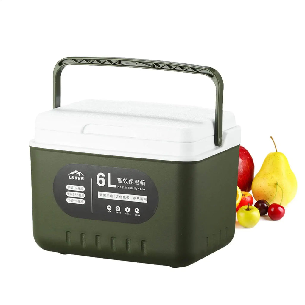 Camping Ice Coolers Box 6L Thermal Box Portable Outdoor Fridge Cooler Ice Bucket Picnic Keep Fresh Refrigerator for Camping