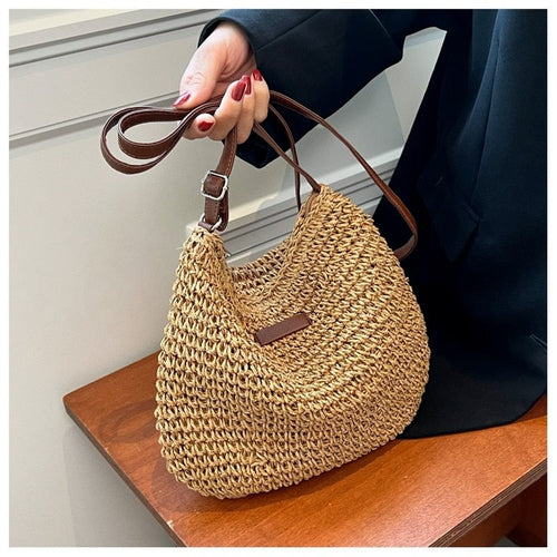 Casual Summer Straw Shoulder Bag