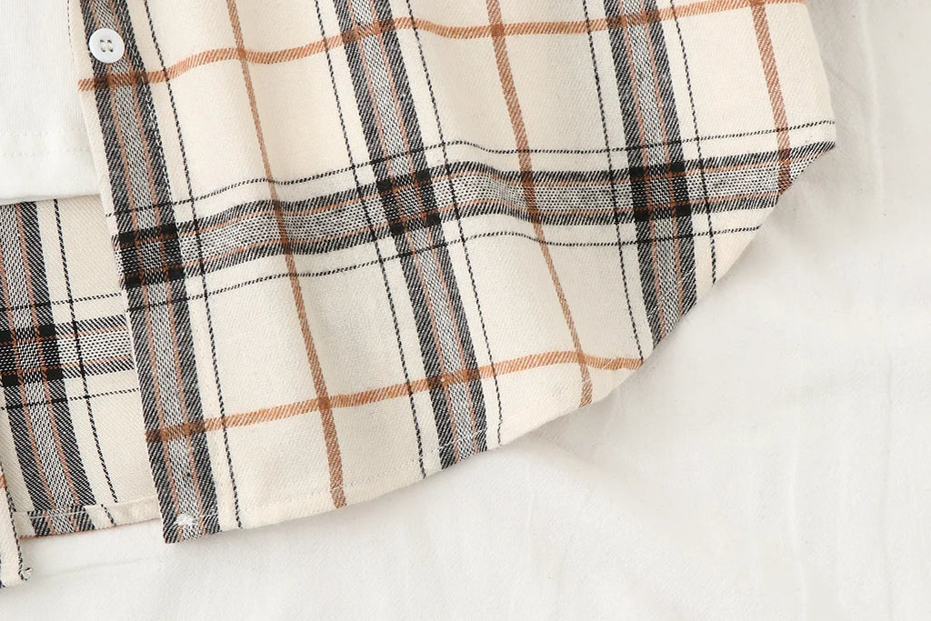 Women’s Plaid Casual Button-Up Shirt