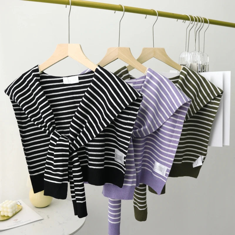 Korean Style Knit Shoulder Shawl Scarf