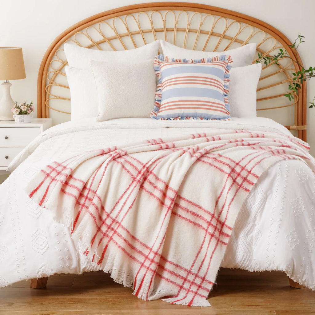 Plaid Throw Blanket for Home Décor