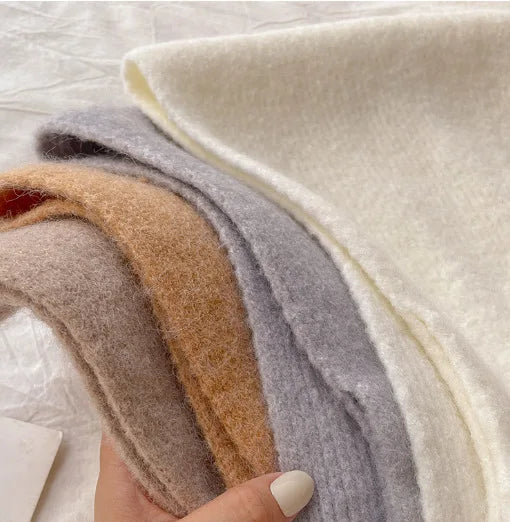 Cross Button Knit Winter Neck Scarf