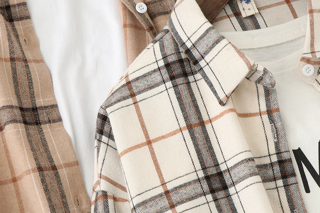 Women’s Plaid Casual Button-Up Shirt