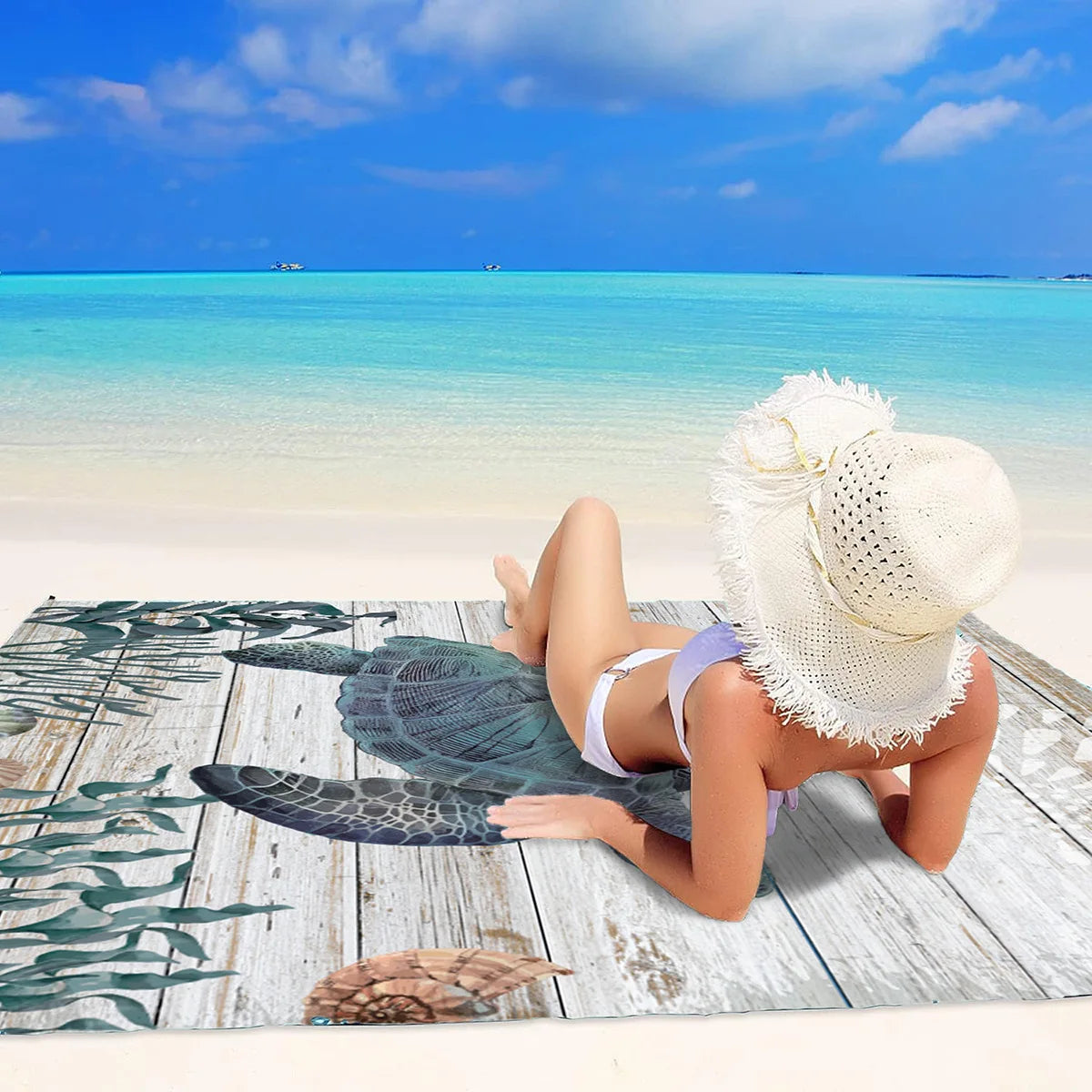 Beach Mat Outdoor Picnic Ultra-thin Campground Mat Waterproof Sand Proof Portable Moisture-proof Mat Pocket Blanket