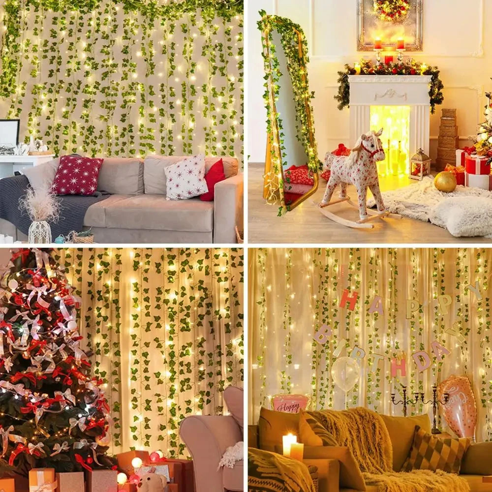 Ivy Leaf Outdoor Fairy String Lights