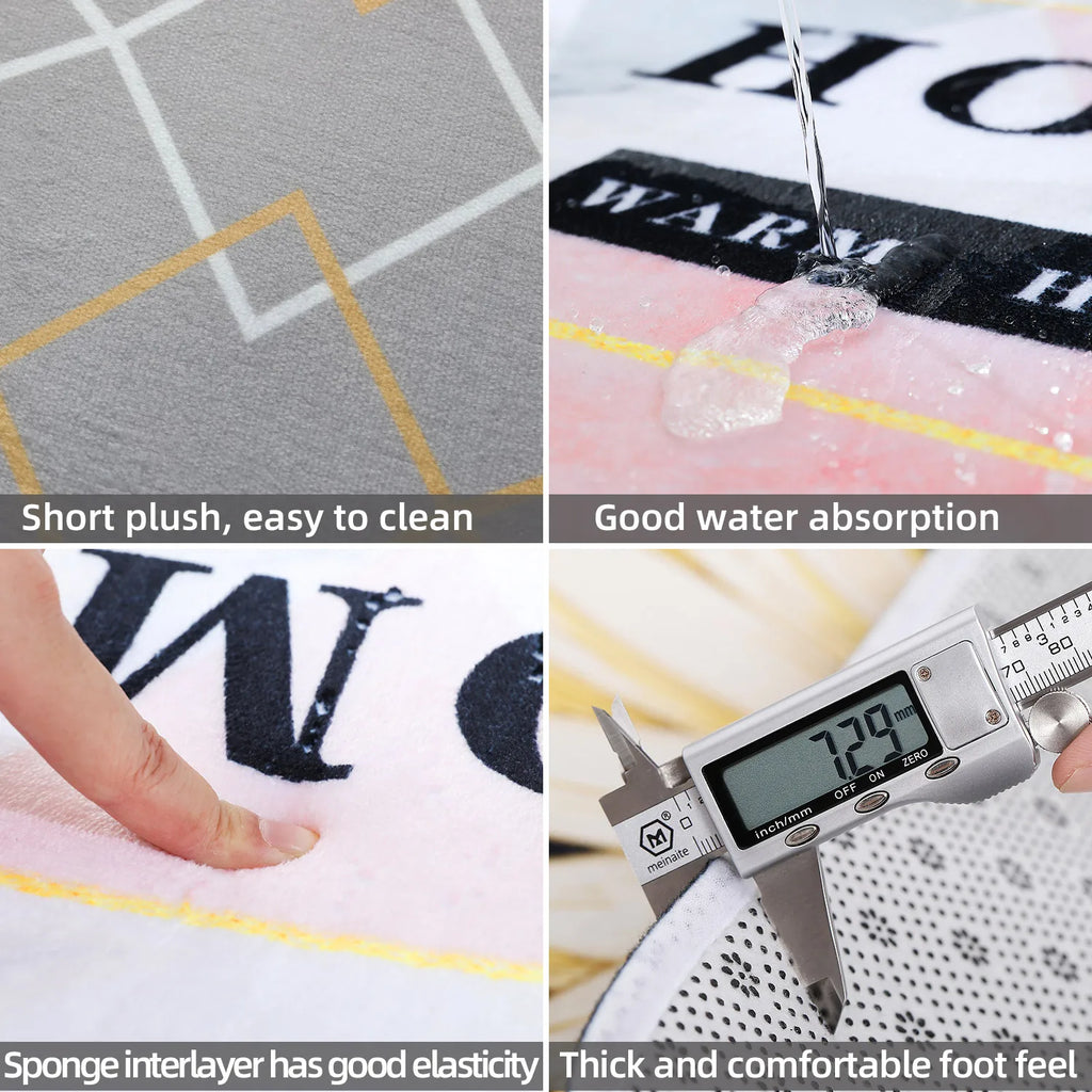 Floral Print Anti-Slip Door Mat