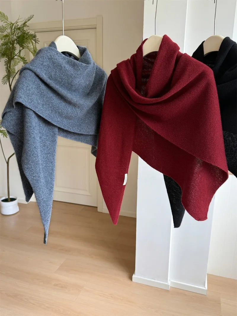 Premium Wool Knit Wraparound Scarf