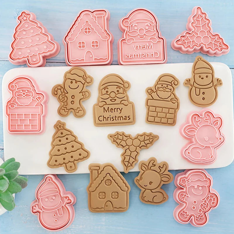 3D Christmas Cookie Cutter & Stamp Set