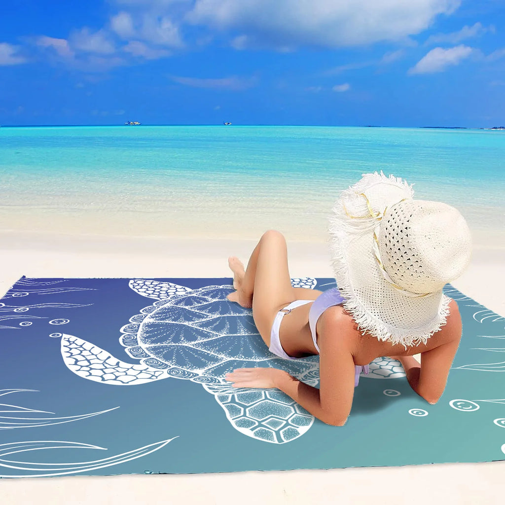 Beach Mat Outdoor Picnic Ultra-thin Campground Mat Waterproof Sand Proof Portable Moisture-proof Mat Pocket Blanket