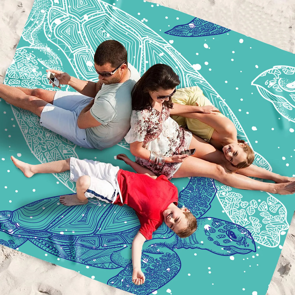 Beach Mat Outdoor Picnic Ultra-thin Campground Mat Waterproof Sand Proof Portable Moisture-proof Mat Pocket Blanket