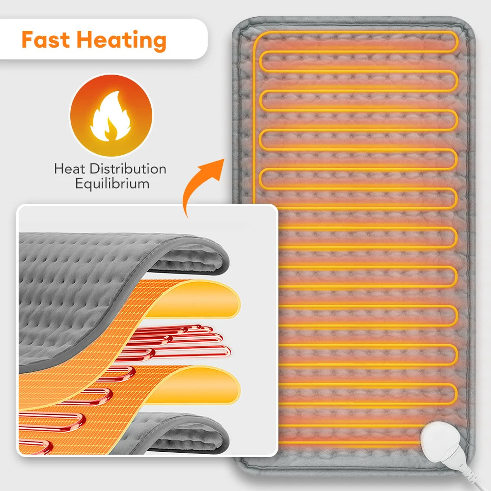 Electric Heating Blanket Thermal Pads Warmer 9 Levels Heated Mat Soft&Safe Winter Body Back Leg Warmer Pads Home Use  60*30cm