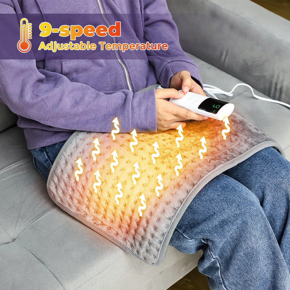 Electric Heating Blanket Thermal Pads Warmer 9 Levels Heated Mat Soft&Safe Winter Body Back Leg Warmer Pads Home Use  60*30cm