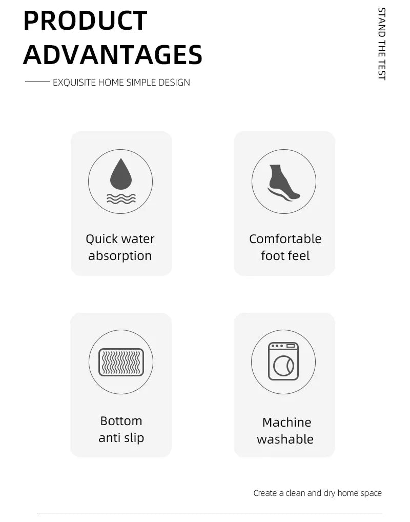 Floral Print Anti-Slip Door Mat