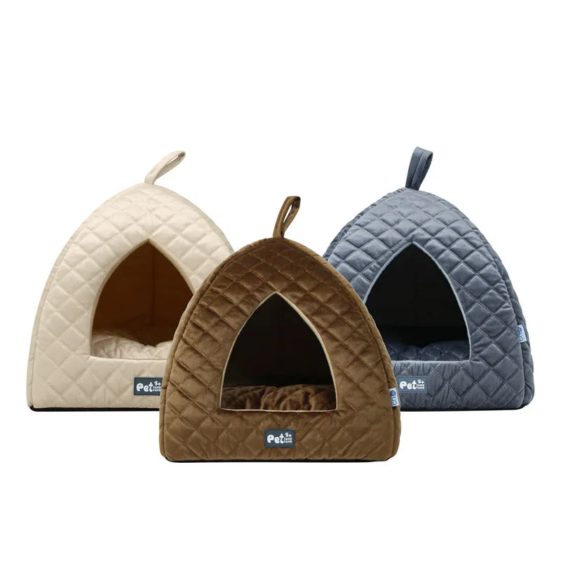 Dog Bed House Bed Autumn/Winter Warm Cat Pet Kennel Mats Pet Tents For Small Dogs Cats Puppies