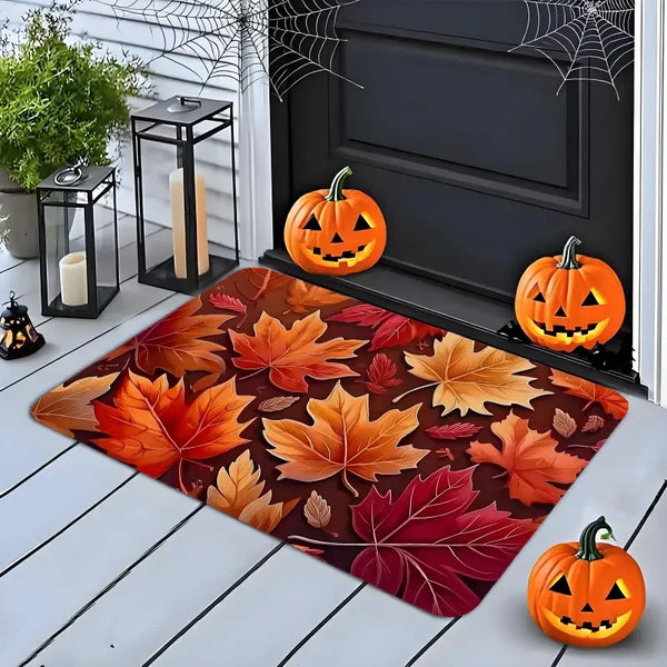 Autumn Maple Leaves Welcome Doormat