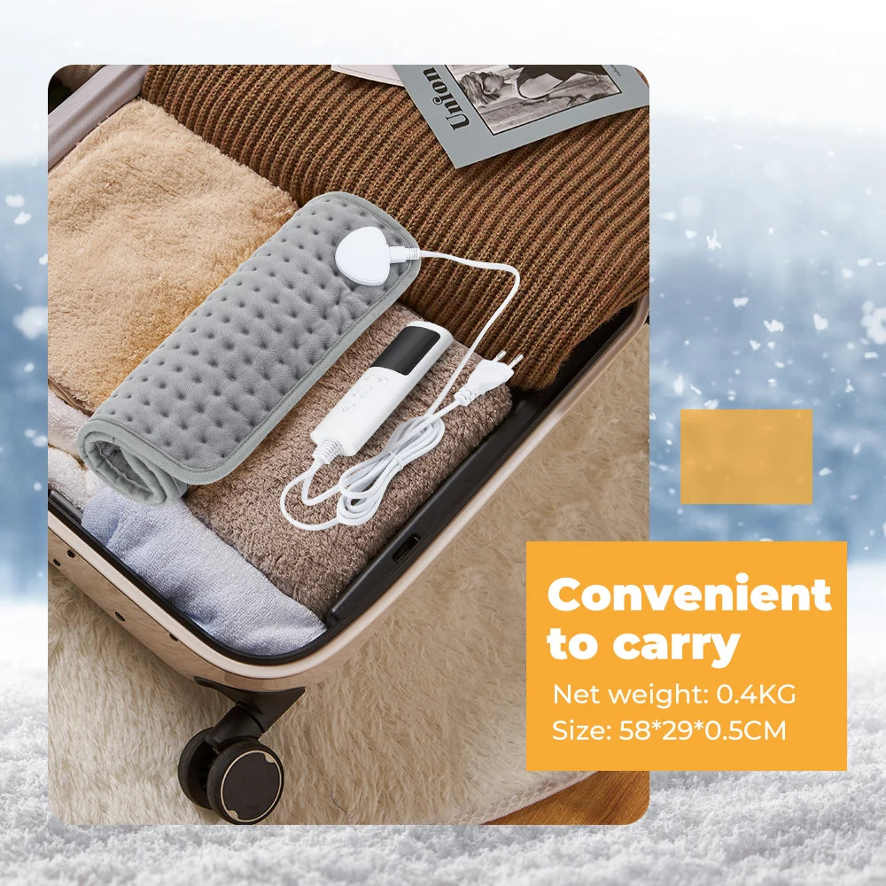 Electric Heating Blanket Thermal Pads Warmer 9 Levels Heated Mat Soft&Safe Winter Body Back Leg Warmer Pads Home Use  60*30cm