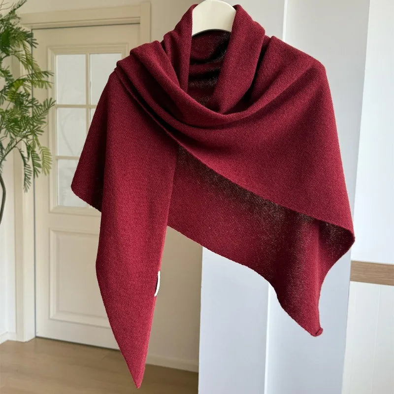 Premium Wool Knit Wraparound Scarf