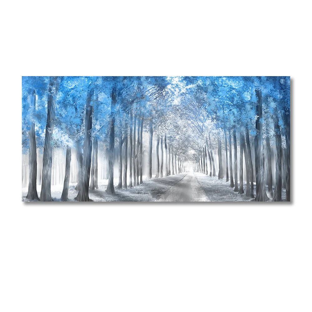 Foggy Autumn Forest Canvas Wall Art