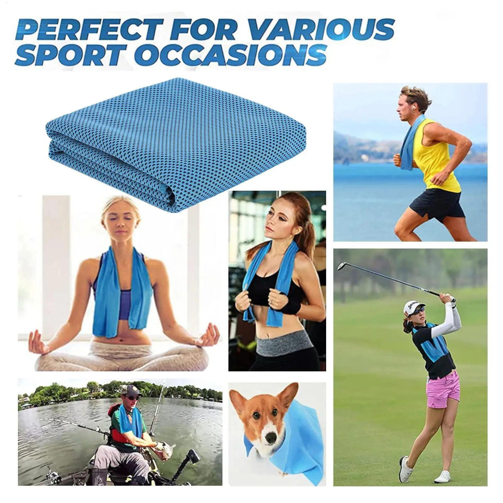 Cooling Towel Ice Towel Cooling Towels for Neck and Face Microfiber Cooling Towel for Gym, Travel, Yoga, Camping, Running