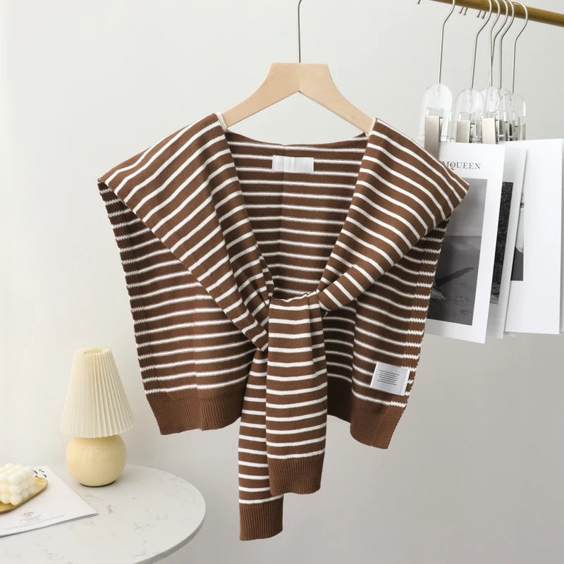 Korean Style Knit Shoulder Shawl Scarf