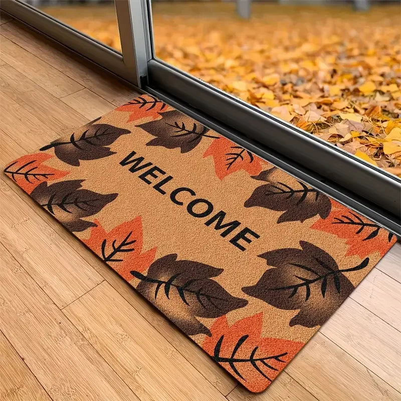 Autumn Maple Leaves Welcome Doormat