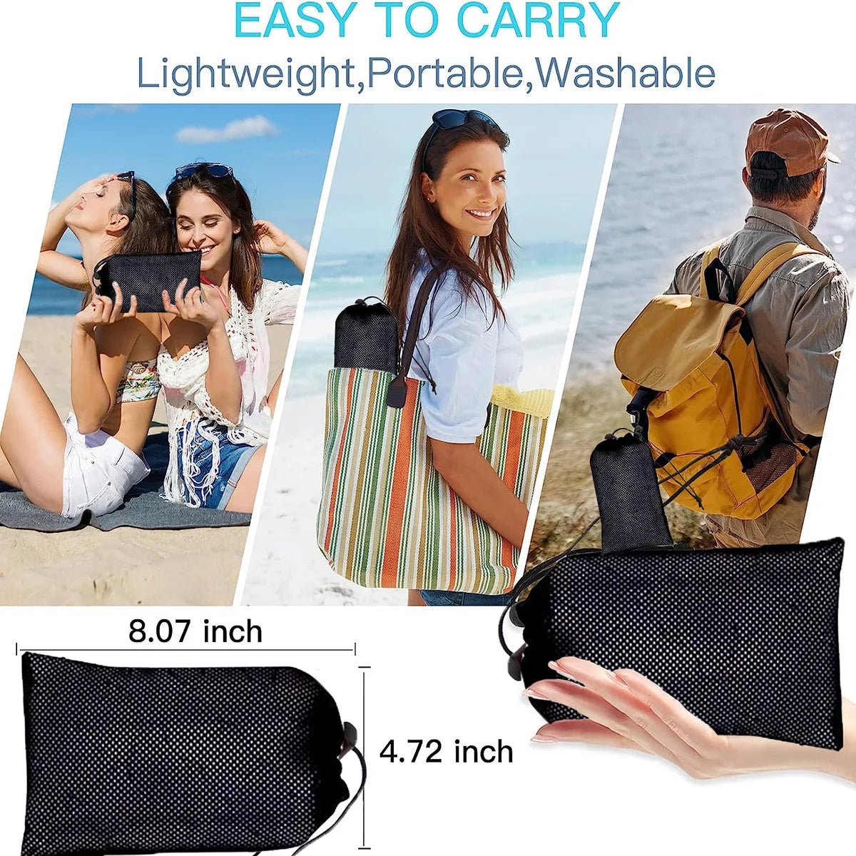 Beach Mat Outdoor Picnic Ultra-thin Campground Mat Waterproof Sand Proof Portable Moisture-proof Mat Pocket Blanket