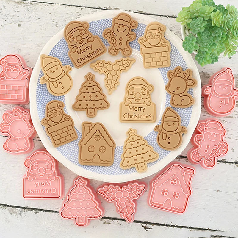 3D Christmas Cookie Cutter & Stamp Set