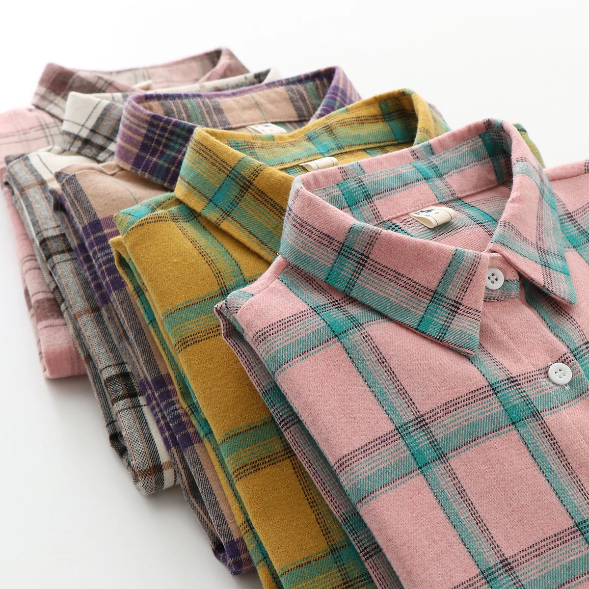 Women’s Plaid Casual Button-Up Shirt