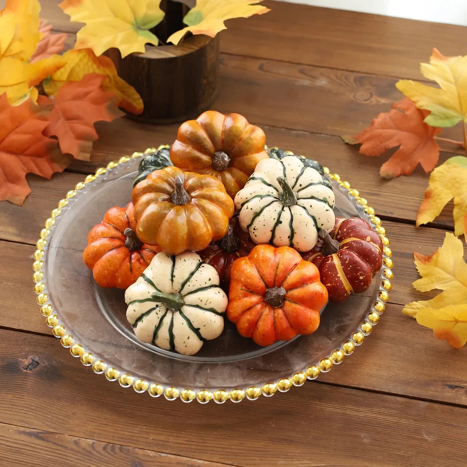 Artificial Pumpkin Decoration Set