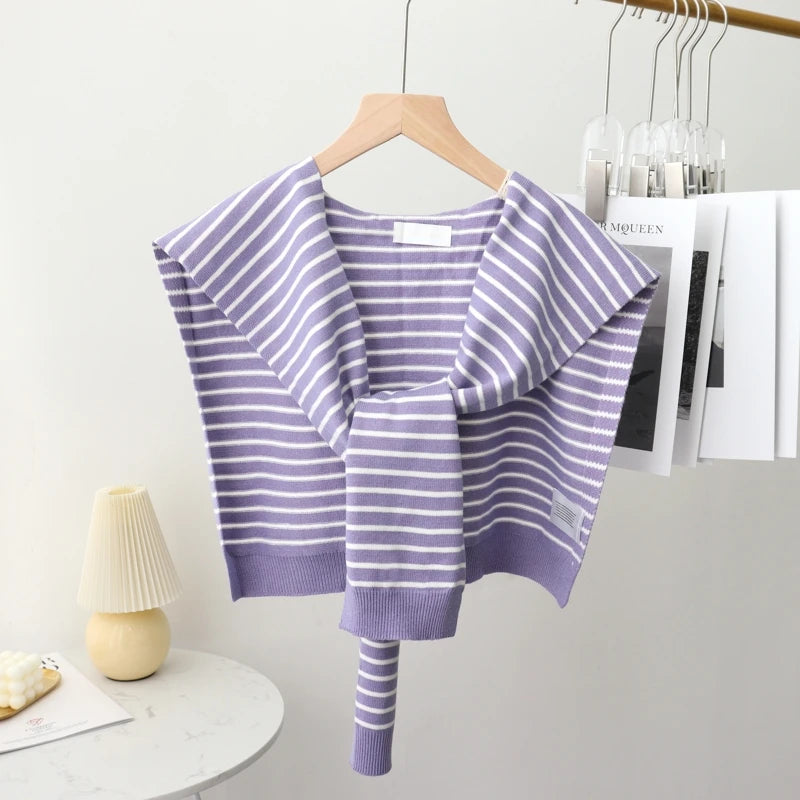 Korean Style Knit Shoulder Shawl Scarf